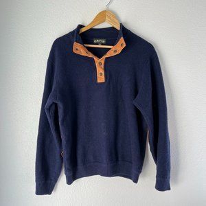 Orvis Half Buttoned Jacket with Elbow Patches